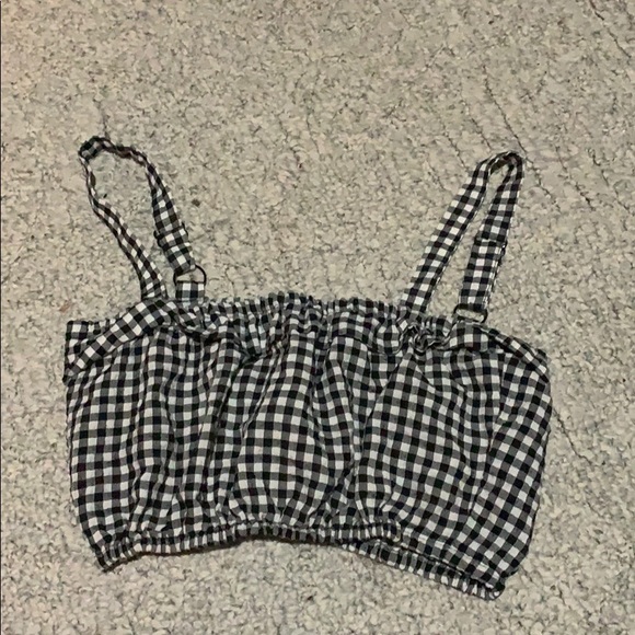cropped gingham top - Picture 1 of 1